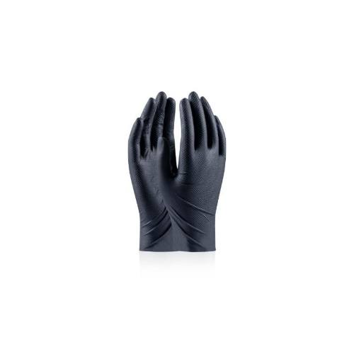 [G95-BLK-2XL] 50 Gants Grippaz Nitrile Noir Taille XXL